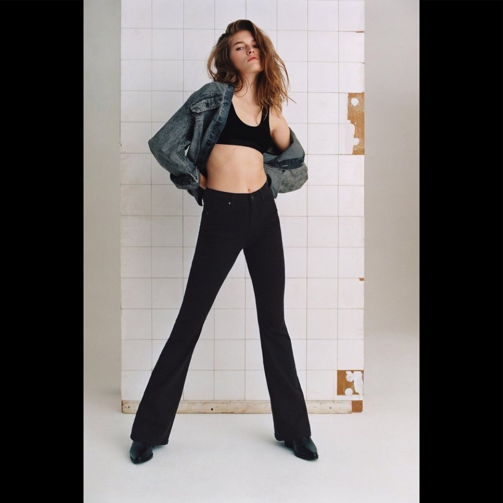 Topshop Moto Black Jamie Flare Jeans
